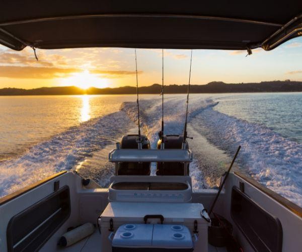 Nz north waiheke sunset boat