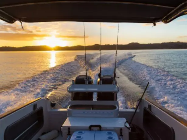 Nz north waiheke sunset boat