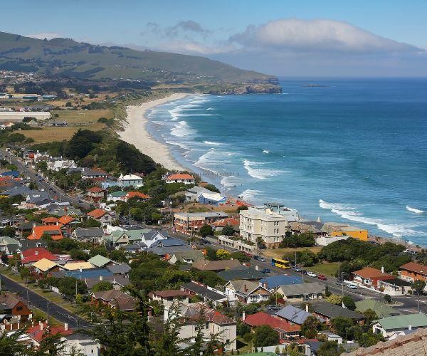 Nz south dunedin central city view