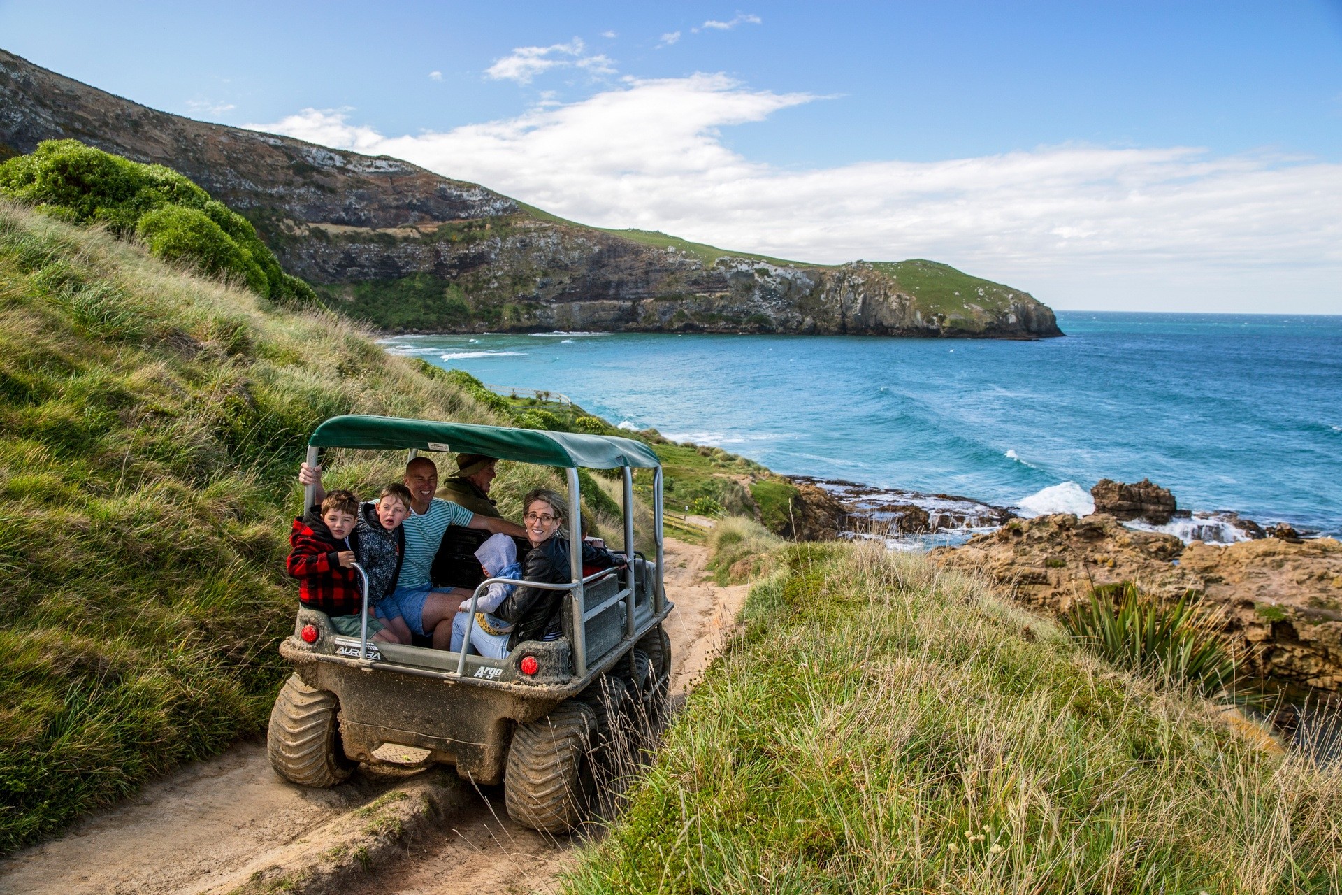 nz south dunedin family beach quad