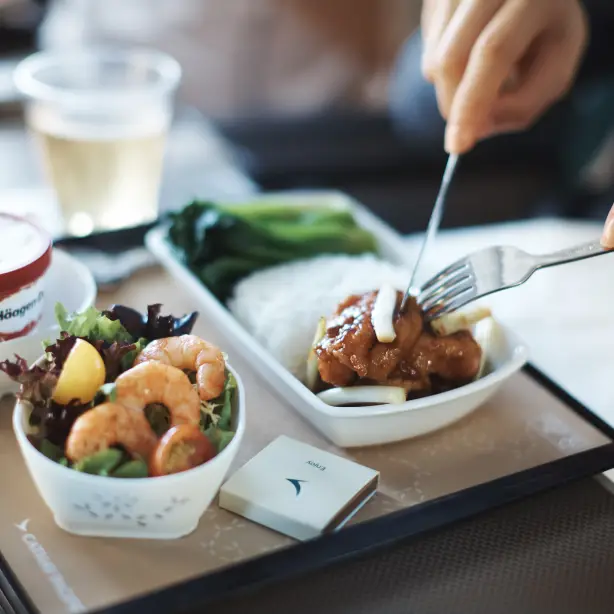 Nz cathay pacific meal family adults flights premium ecomony