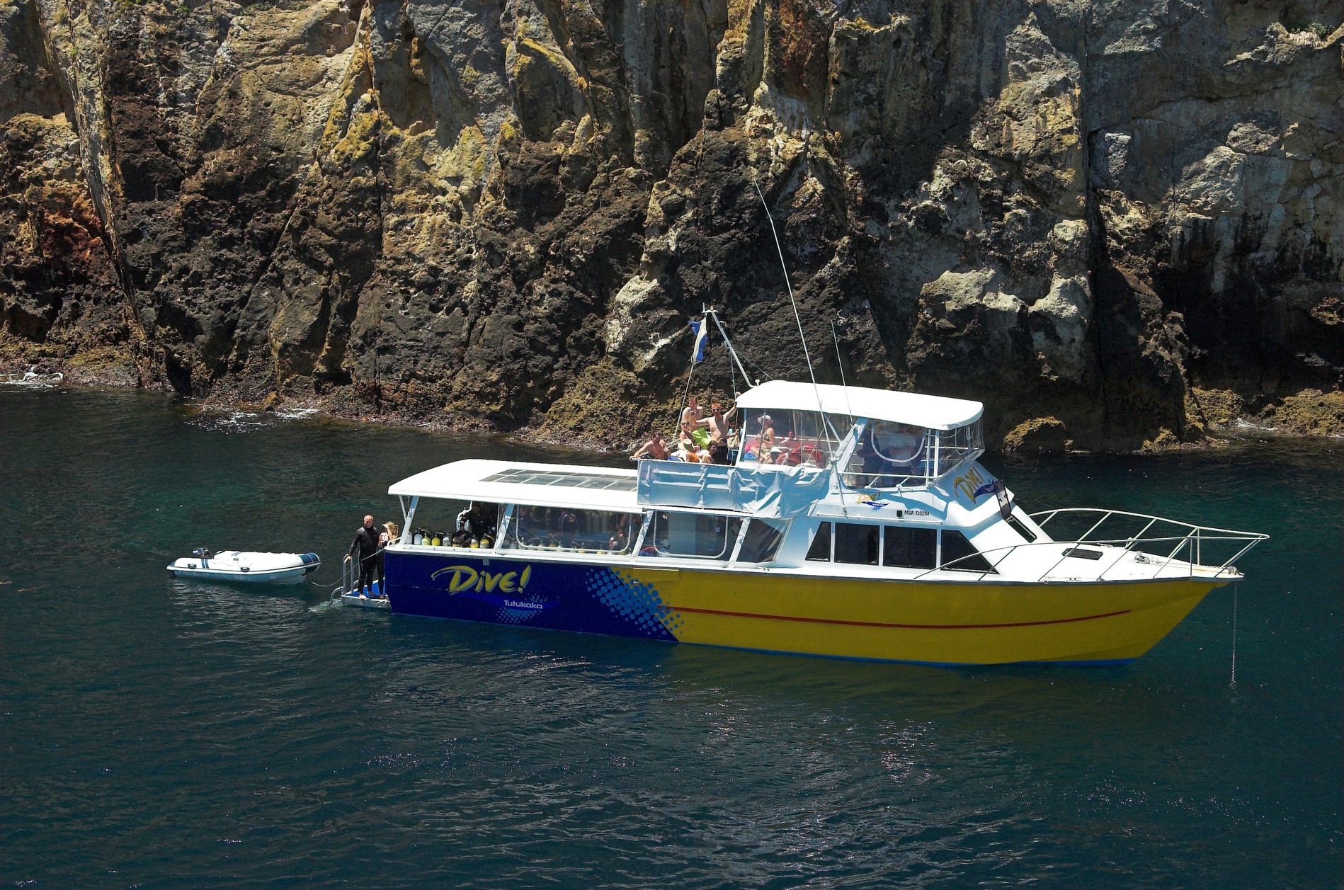 Neuseeland poor knights islands bootsfahrt bootsausflug unterwasser ausguck tauchgang