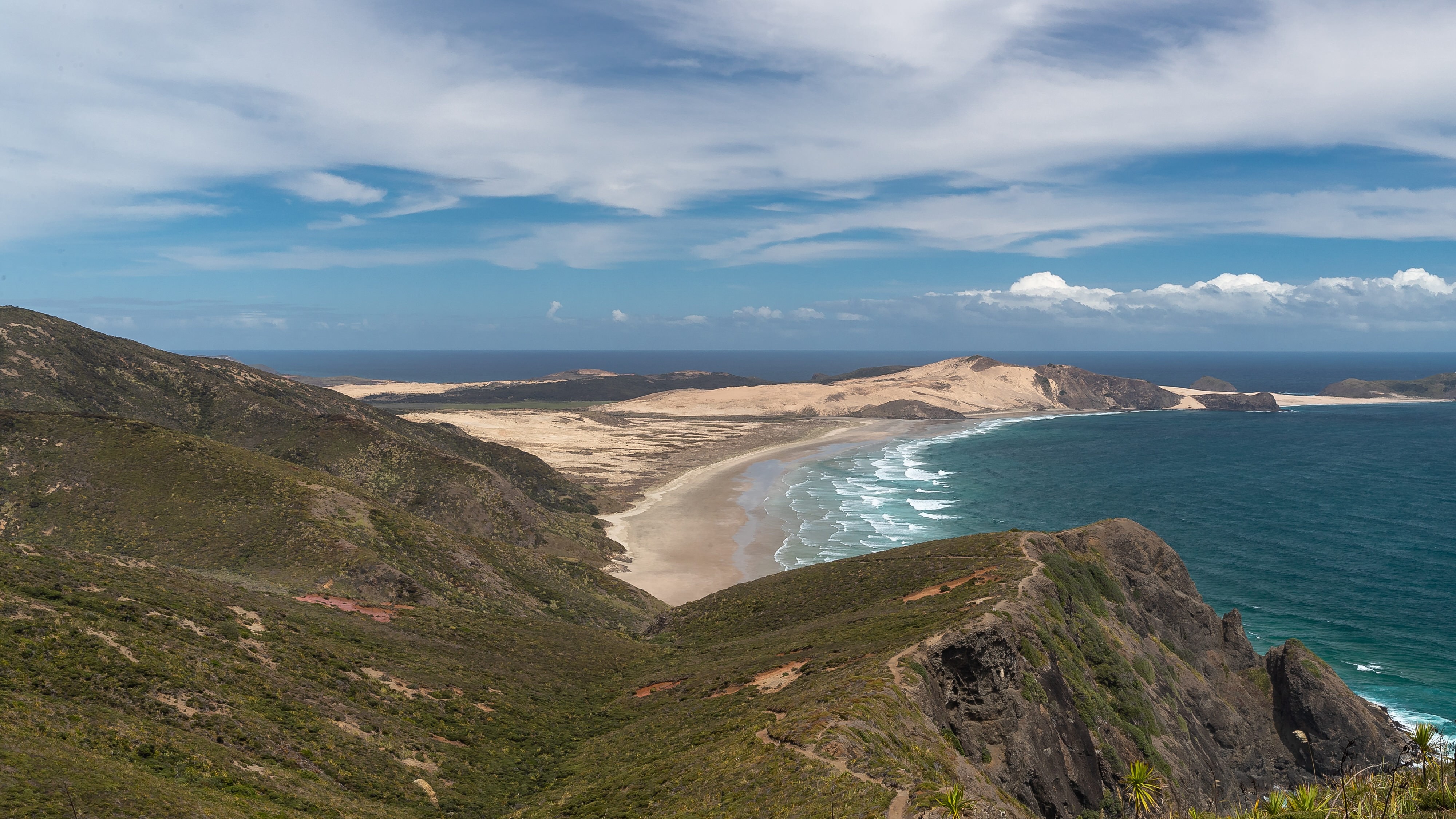 Neuseeland northland cape reinga sand dünen strand meer