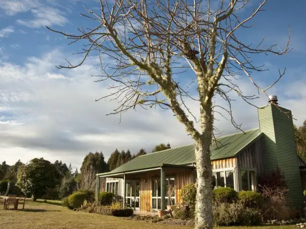 Nz taupo lodge garden outside solo stays very comfortable