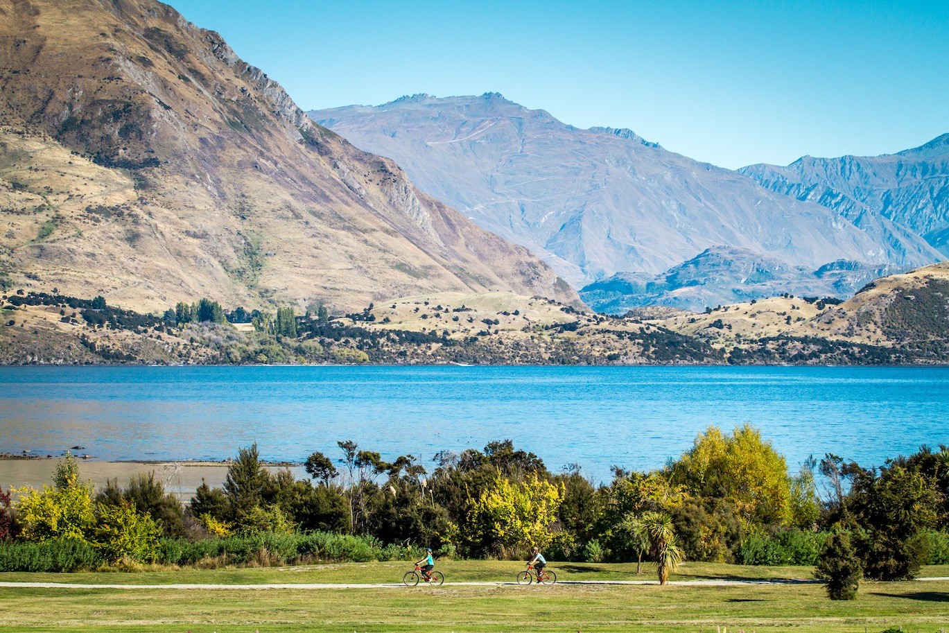 Neuseeland wanaka fahrrad tour see berge