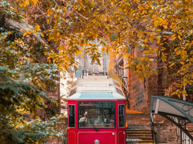 The peak chapman chow tram in Hong-Kong