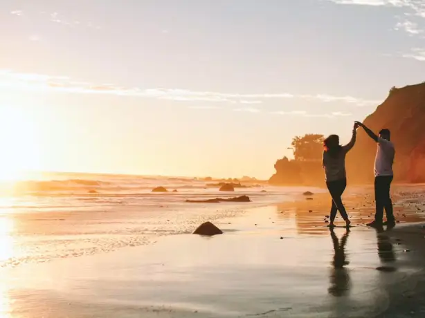 United states couple california beach