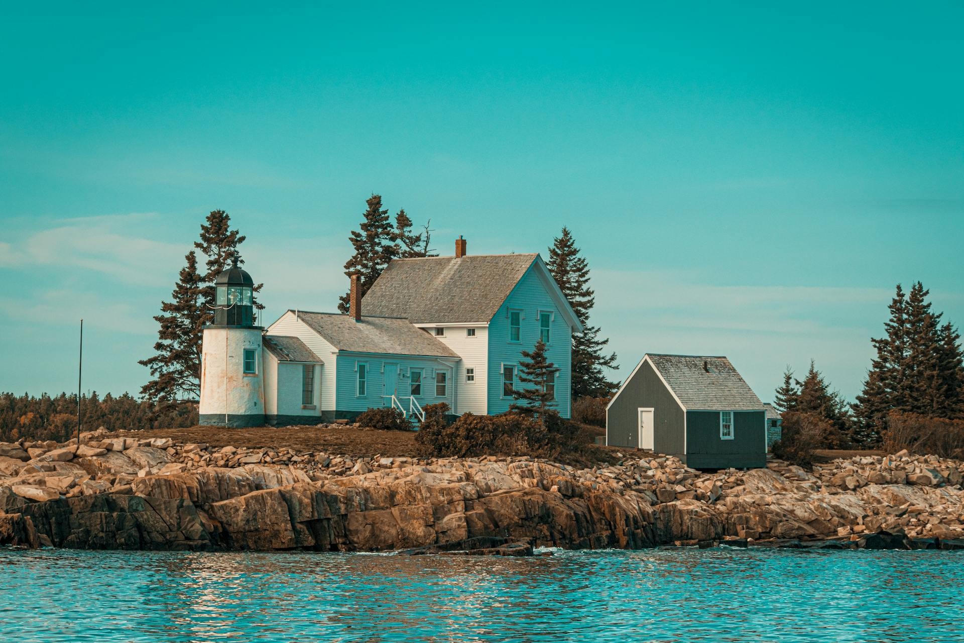 Usa maine lighhouse view