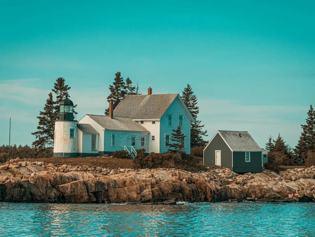Usa maine lighhouse view