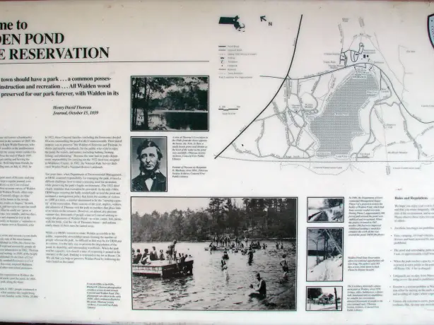 Usa massachusetts walden pond state reservation